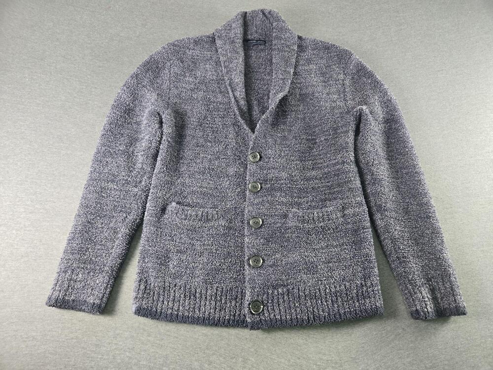 Barefoot Dreams Cardigan Sweater Small Gray CozyChic Shawl Collar Knit